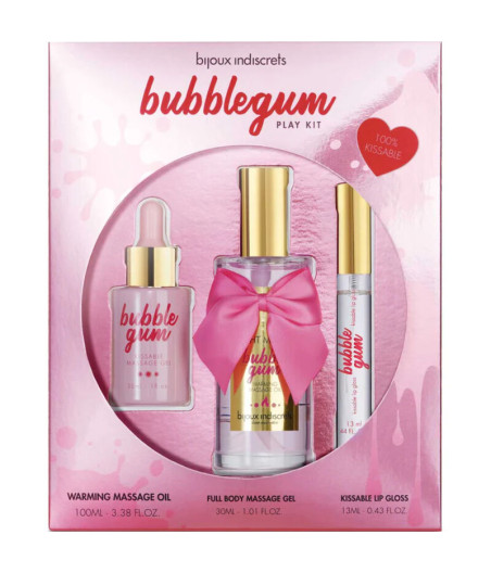 BIJOUX - INDISCRETS BUBBLEGUM-SPIELSET MIT ÖL GEL UND LIPGLOSS