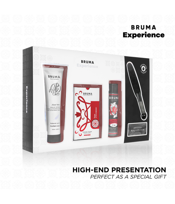 BRUMA XPERIENCE - KIT DE TENTAÇÃO VIBRO-ORGÁSMICA DE MORANGO DOCE