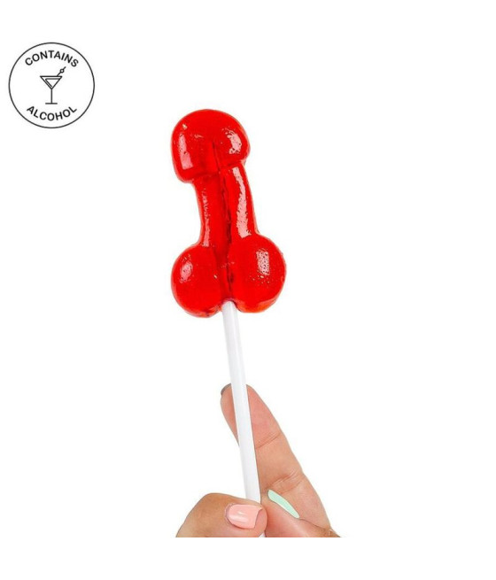 SECRETPLAY - COCK LOLLIPOP WITH ALCOHOL STRAWBERRY DAIQUIRI