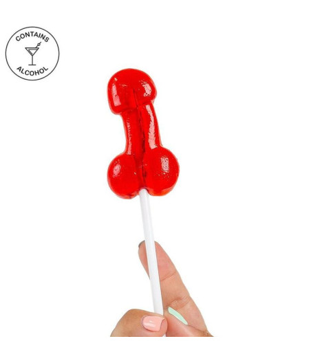 SECRETPLAY - COCK LOLLIPOP WITH ALCOHOL STRAWBERRY DAIQUIRI