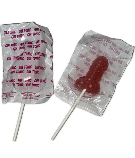 DIABLO GOLOSO - 1 PIRULETA PENE GIN TONIC FRESA 10% ALCOHOL