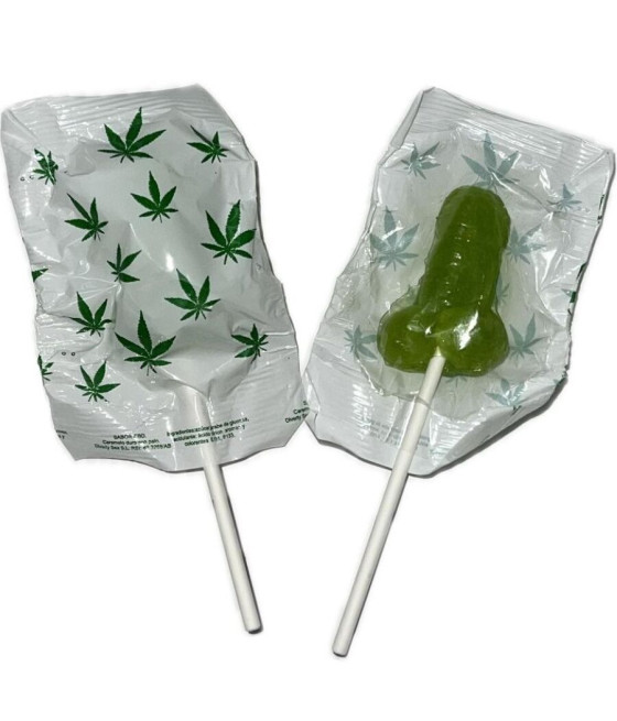 DIABLO GOLOSO - 1 SUCETTE PÉNIS ARÔME CANNABIS
