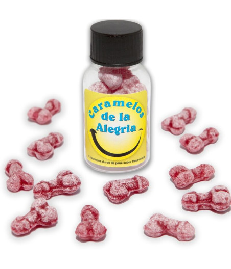 DIABLO PICANTE - 12 PENISFÖRMIGE JOY-BONBONS ERDBEERE/KIRSCHE