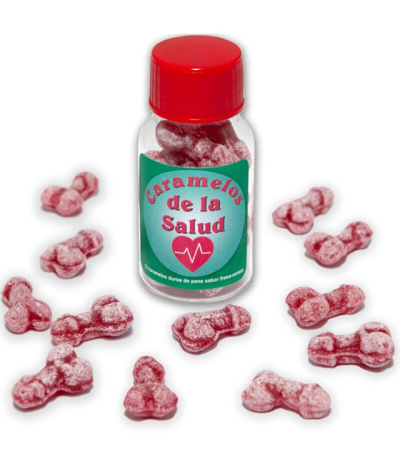DIABLO PICANTE - 12 GESUNDHEITSBONBONS PENISFORM ERDBEERE/KIRSCHE