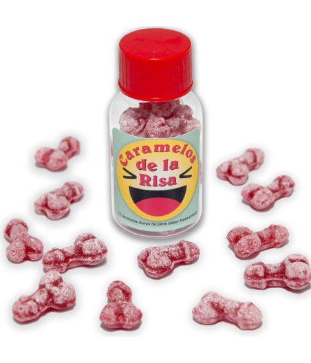 DIABLO PICANTE - 12 PENIS-SHAPED LAUGHTER CANDIES STRAWBERRY/CHERRY