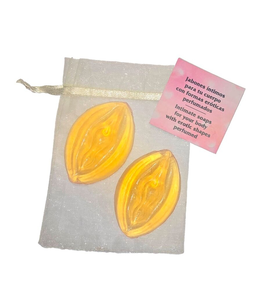 DIABLO PICANTE - 2 VAGINA SHAPED PERFUMED SOAPS RED