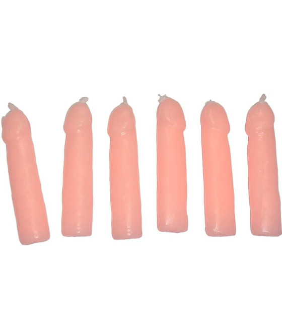 DIABLO PICANTE - 6 BOUGIES FORME PÉNIS CHAIR
