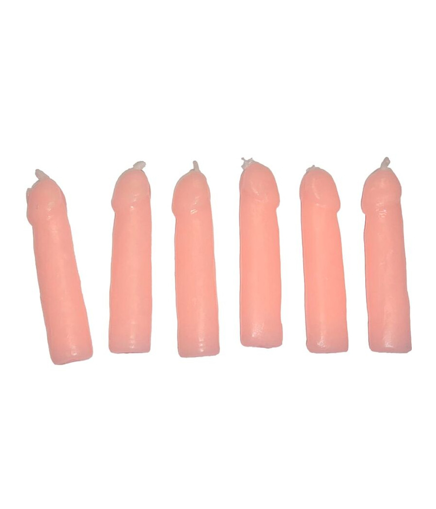 DIABLO PICANTE - 6 BOUGIES FORME PÉNIS CHAIR