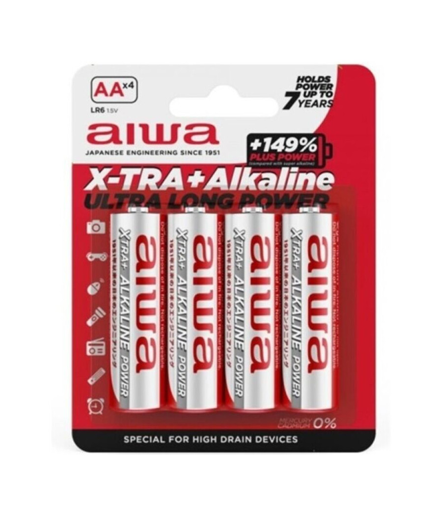 AIWA - X-TRA ALKALINE AA BATERIA ALCALINA LR6 BLISTER*4
