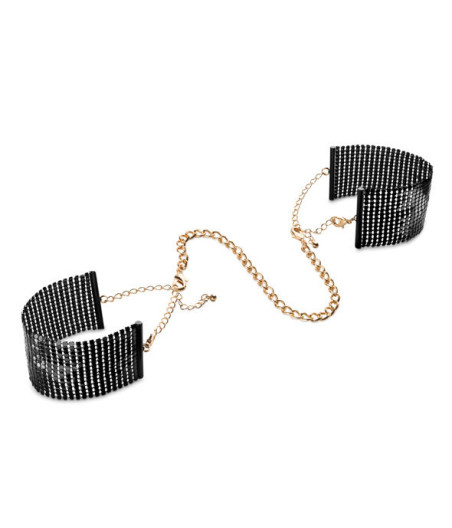 BIJOUX - DÉSIR MÉTALLIQUE HANDSCHELLEN AUS SCHWARZEM METALLGEWEBE