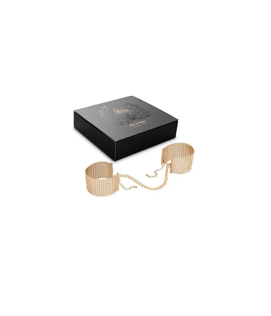 BIJOUX - DÉSIR MÉTALLIQUE GOLDEN METAL MESH HANDCUFFS