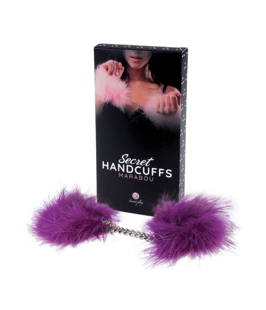 SECRETPLAY - PURPLE MARABOU HANDCUFFS