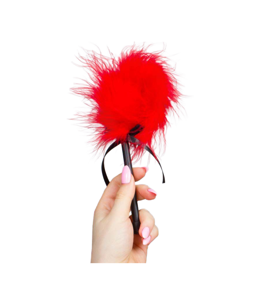 SECRETPLAY - DUSTER DE MARABOU ROUGE