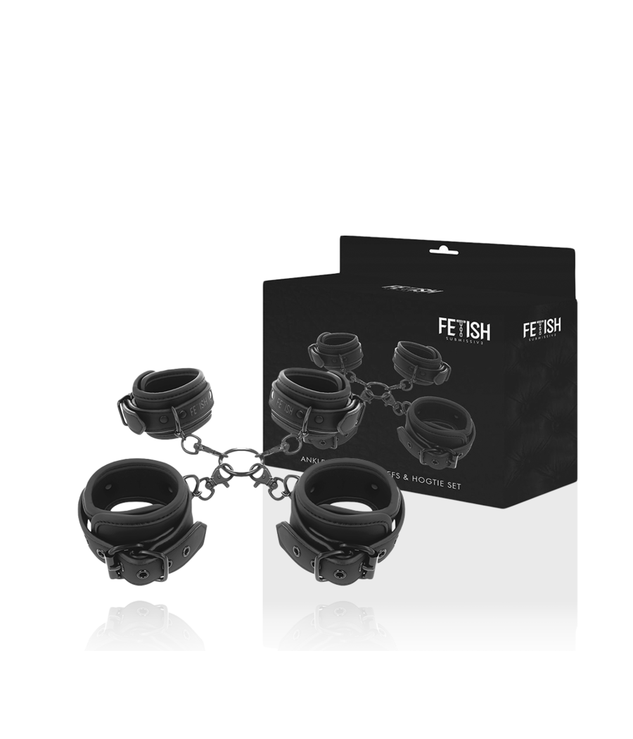 FETISH SUBMISSIVE - CONJUNTO DE ALGEMAS DE MÃOS E TORNOZELO COM FORRO DE NOPRENE