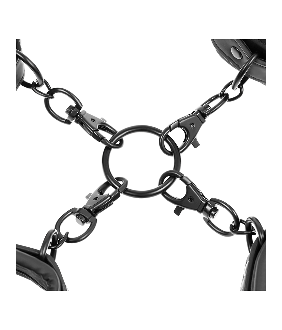 FETISH SUBMISSIVE - ENSEMBLE DE MENOTTES POUR MAINS ET CHEVILLES AVEC DOUBLURE EN NOPRÈNE