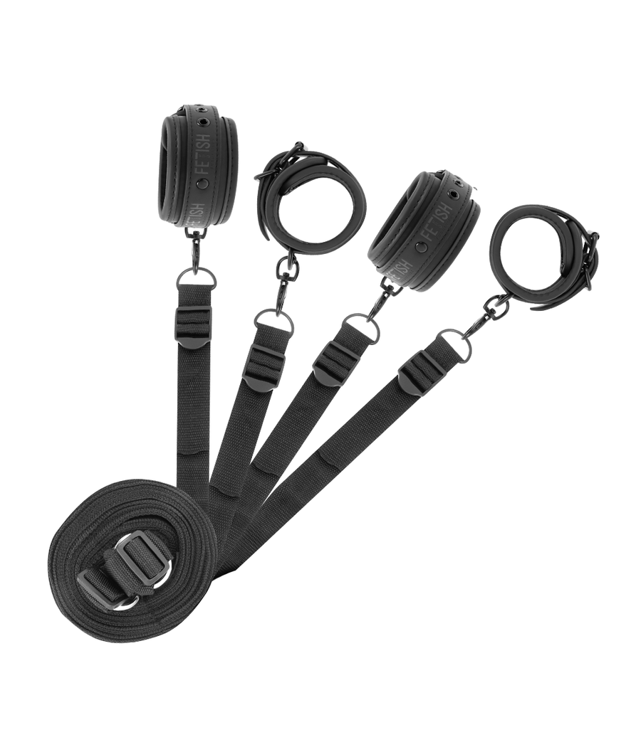 FETISH SUBMISSIVE - SET DI MANETTE E CRAVATTE CON FODERA IN NOPRENE