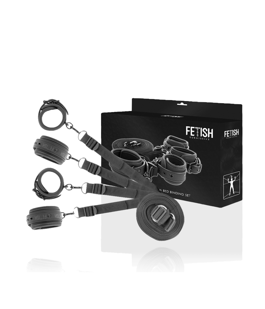FETISH SUBMISSIVE - SET DI MANETTE E CRAVATTE CON FODERA IN NOPRENE