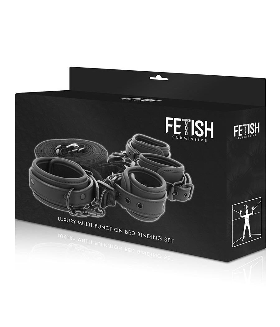 FETISH SUBMISSIVE - SET AUS HANDSCHELLEN UND KRAWATTEN MIT NOPRENE-FUTTER