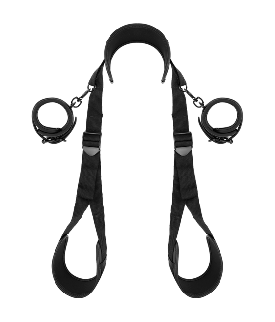 FETISH SUBMISSIVE - POSITION MIT OFFENEN BEINEN UND HANDSCHELLEN MIT NOPRENE-FUTTER