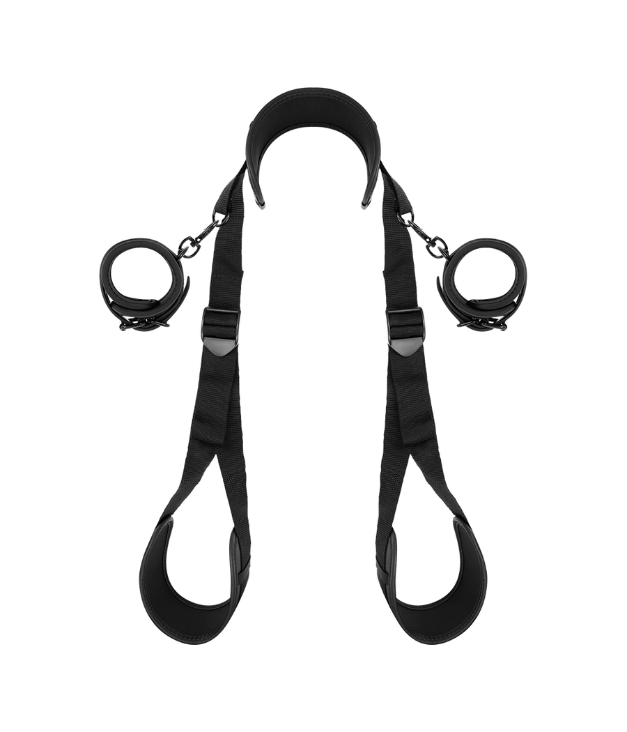 FETISH SUBMISSIVE - POSIÇÃO DE PERNAS ABERTAS COM ALGEMAS DE FORRO DE NOPRENE