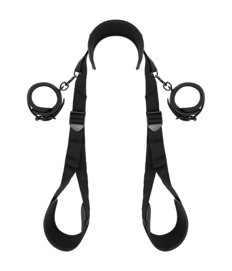 FETISH SUBMISSIVE - OPEN LEGS POSITION WITH NOPRENE LINING HANDCUFFS