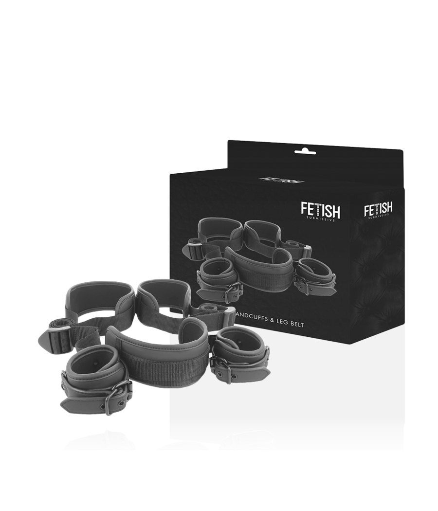 FETISH SUBMISSIVE - OPEN LEGS POSITION WITH NOPRENE LINING HANDCUFFS