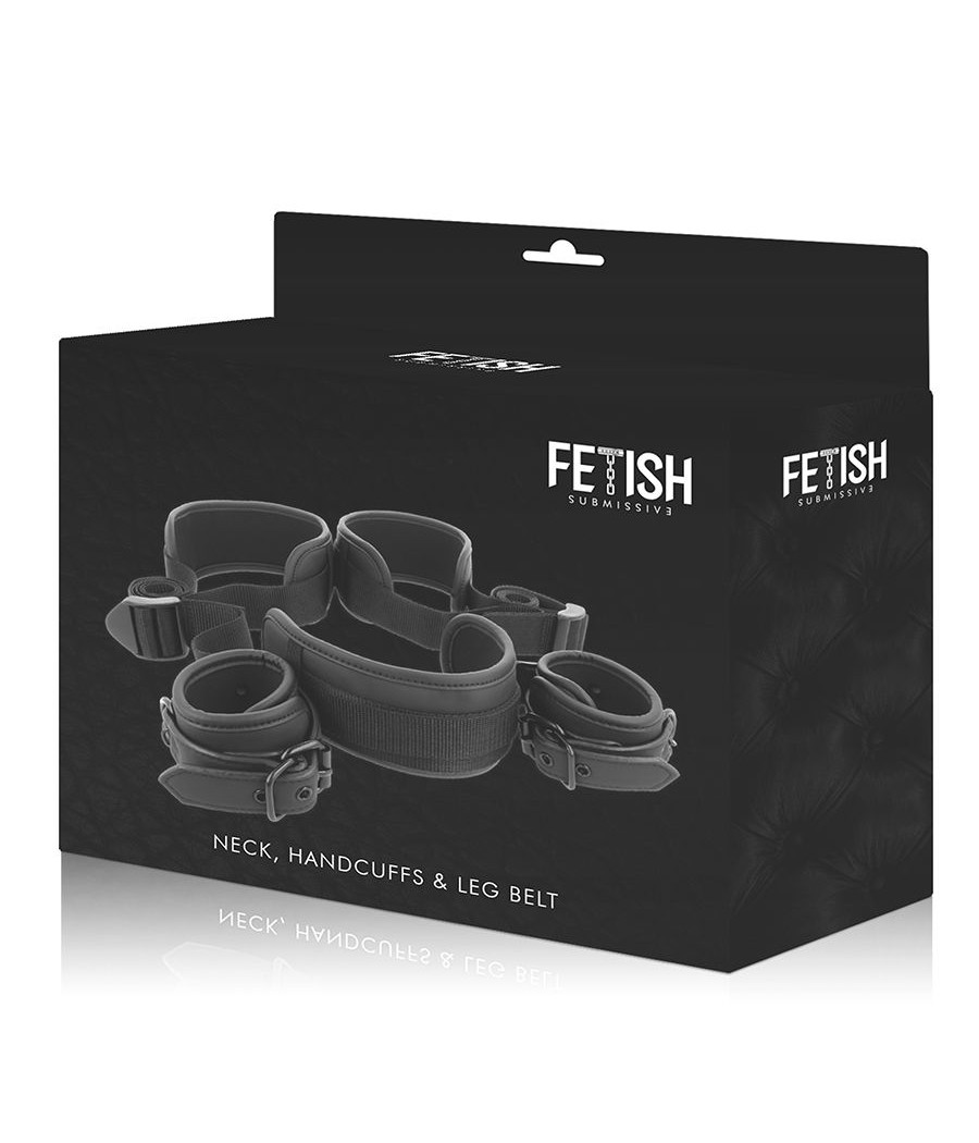 FETISH SUBMISSIVE - OPEN LEGS POSITION WITH NOPRENE LINING HANDCUFFS