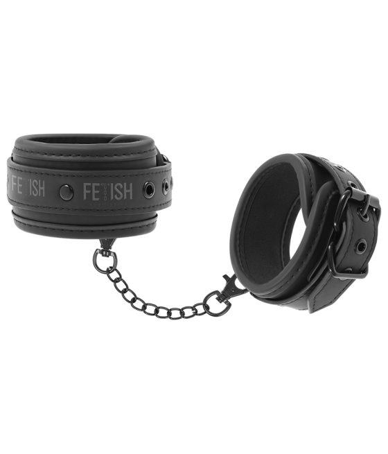 FETISH SUBMISSIVE - VEGAN LEATHER ANKLE CUFFS WITH NOPRENE LINING