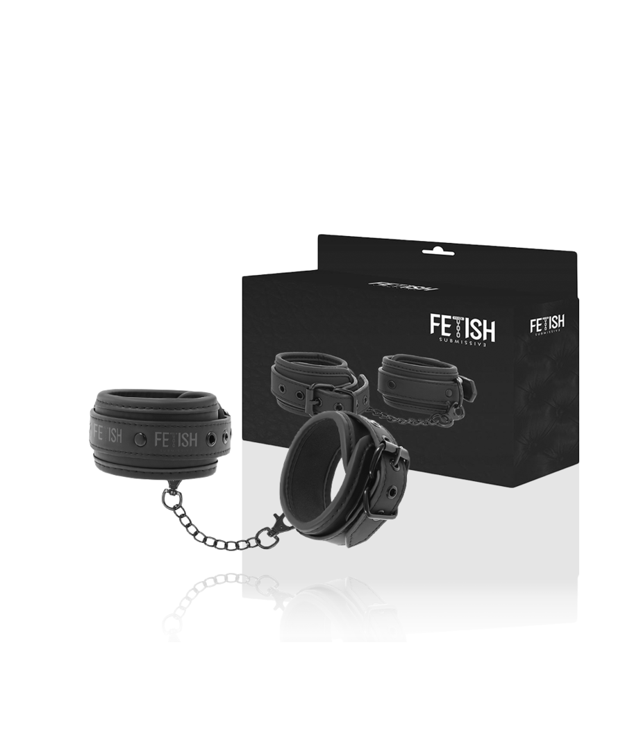 FETISH SUBMISSIVE - ESPOSAS TOBILLOS CUERO VEGANO CON FORRO DE NEOPRENO