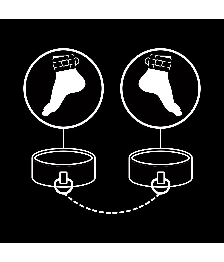 FETISH SUBMISSIVE - VEGAN LEATHER ANKLE CUFFS WITH NOPRENE LINING