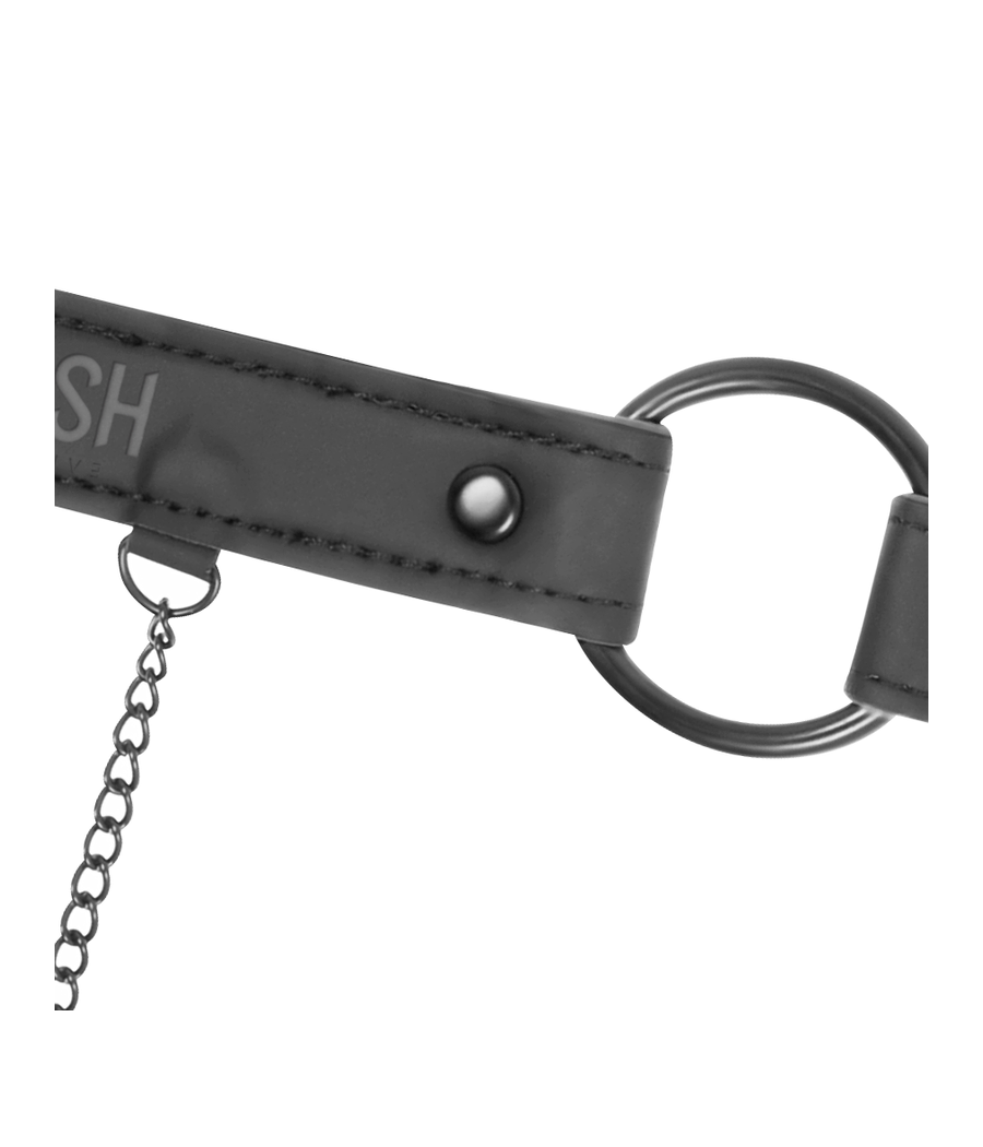 FETISH SUBMISSIVE - ANELLO GAG CON MORSETTI PER CAPEZZOLI