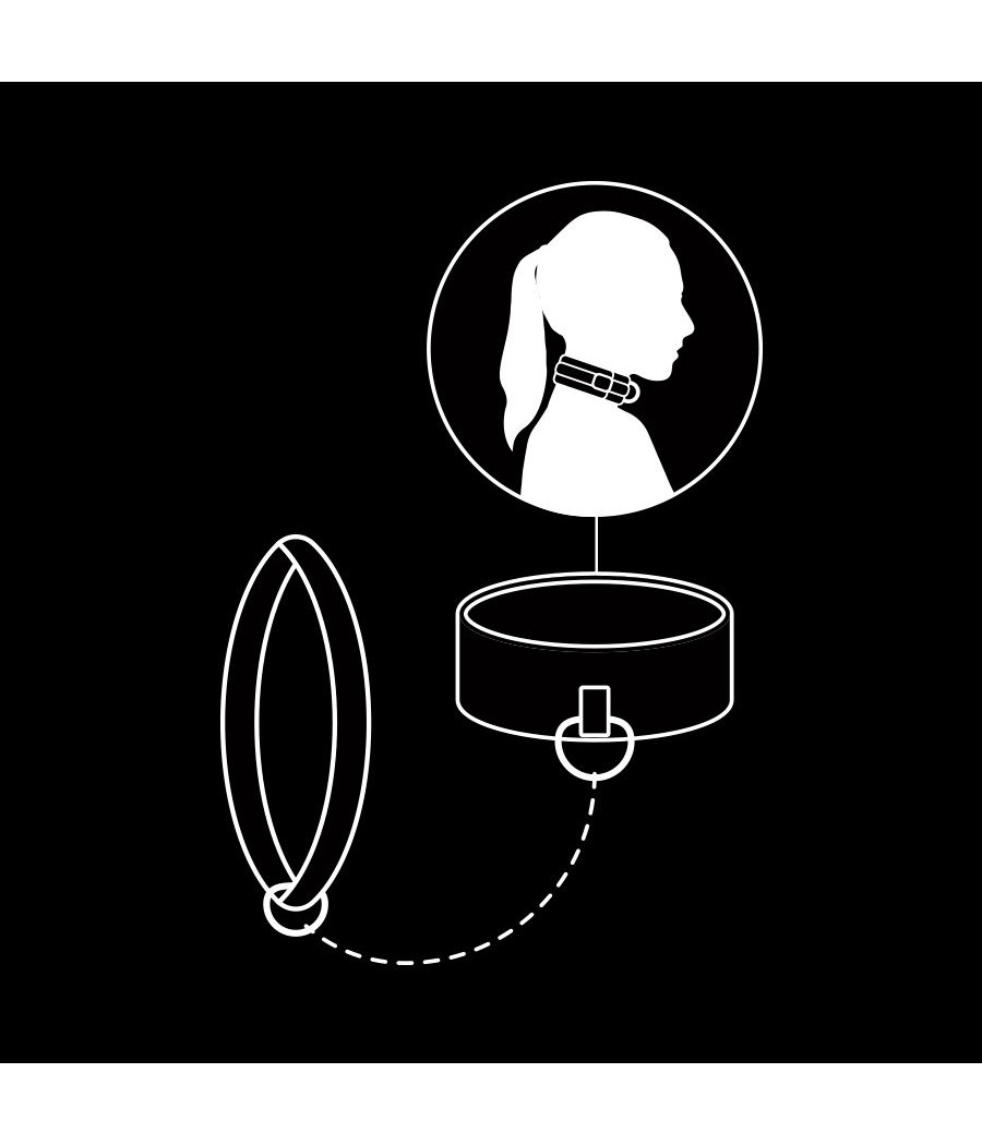 FETISH SUBMISSIVE - KETTENHALSKETTE MIT NOPRENE-FUTTER