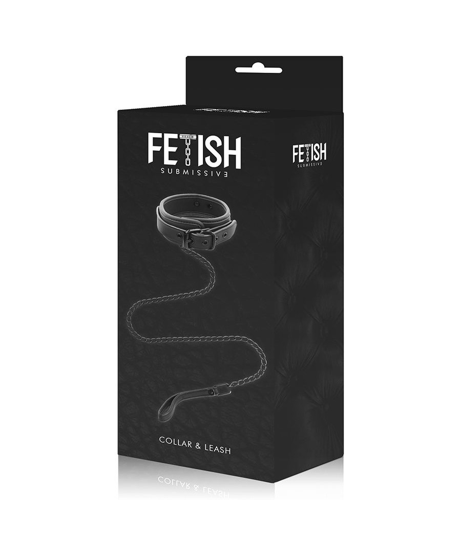 FETISH SUBMISSIVE - COLLIER CHAÎNE DOUBLURE EN NOPRÈNE