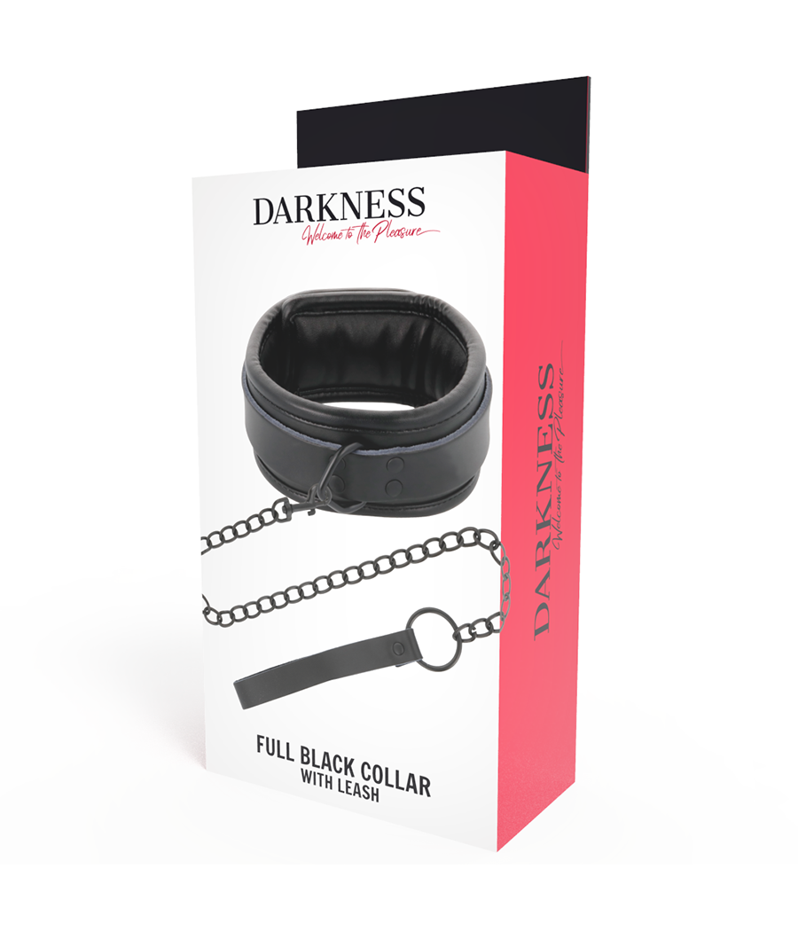 DARKNESS - COLAR PRETO COM CORRENTE