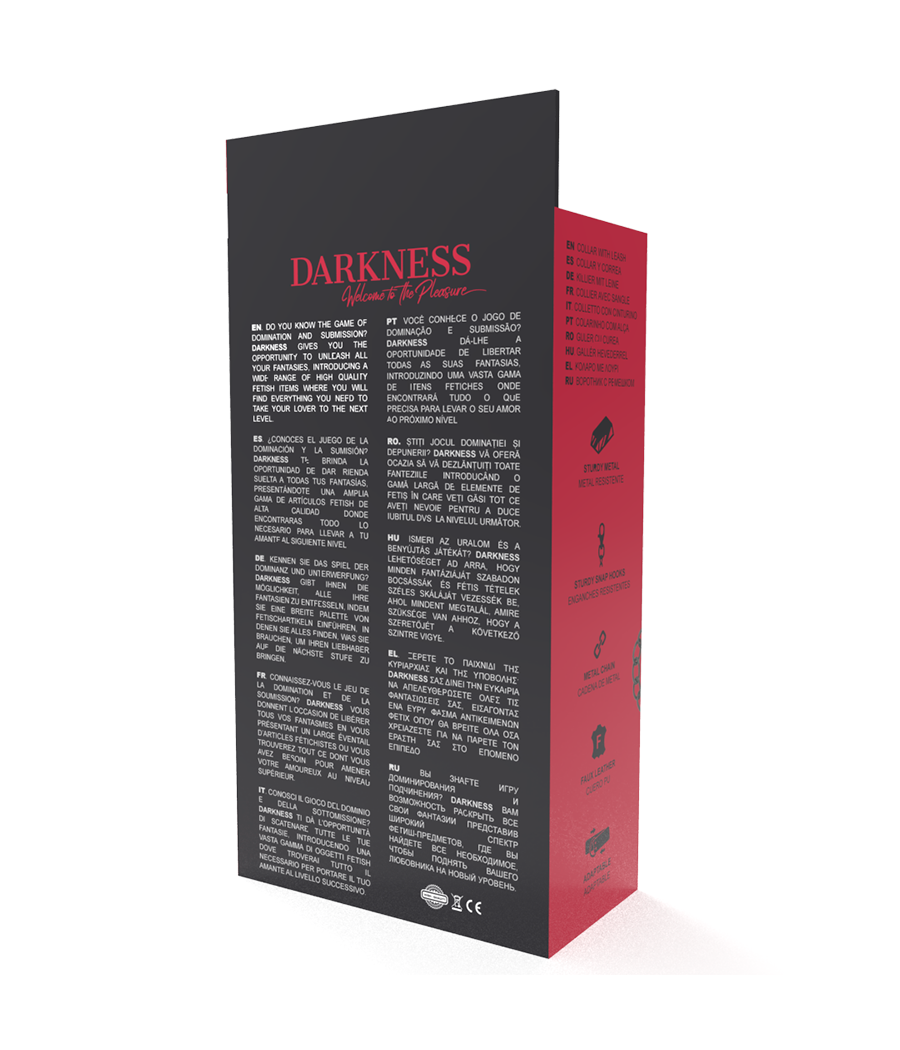 DARKNESS - COLLANA NERA CON CATENA