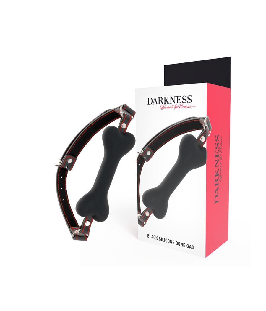 DARKNESS - MORDAÇA DE SILICONE DE OSSO PRETO