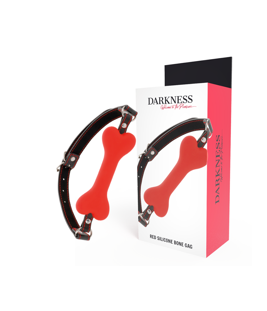 DARKNESS - BÂILLON EN SILICONE À OS ROUGE