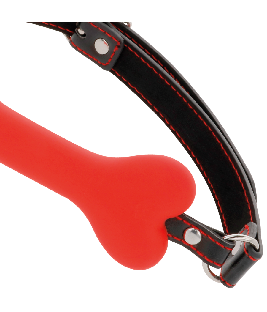 DARKNESS - RED BONE SILICONE GAG