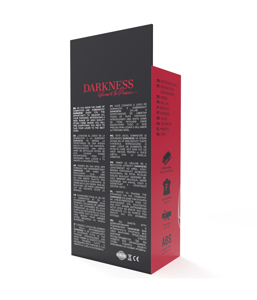 DARKNESS - MORDAZA TRANSPIRABLE ROJO