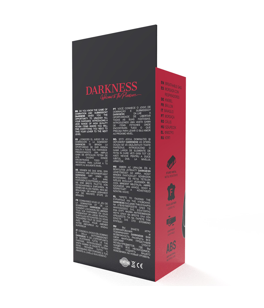 DARKNESS - SCHWARZER ATMUNGSAKTIVER Knebel