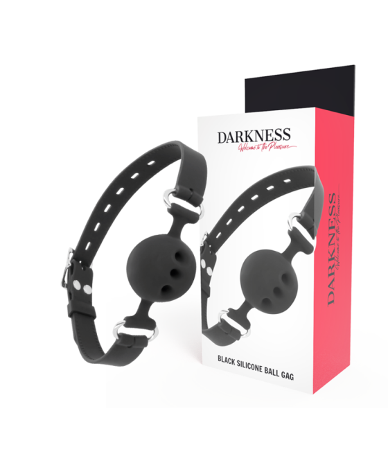 DARKNESS - BAVAGLINO IN SILICONE TRASPIRANTE NERO