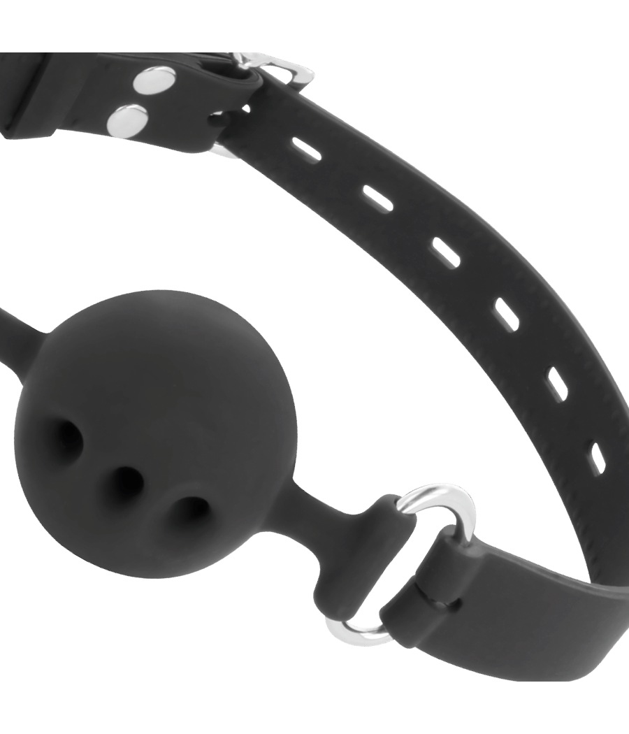 DARKNESS - MORDAA DE SILICONE RESPIRVEL PRETA