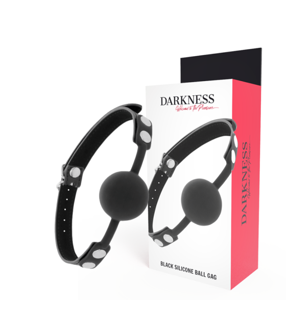 DARKNESS - KNEBEL AUS SCHWARZEM SILIKON