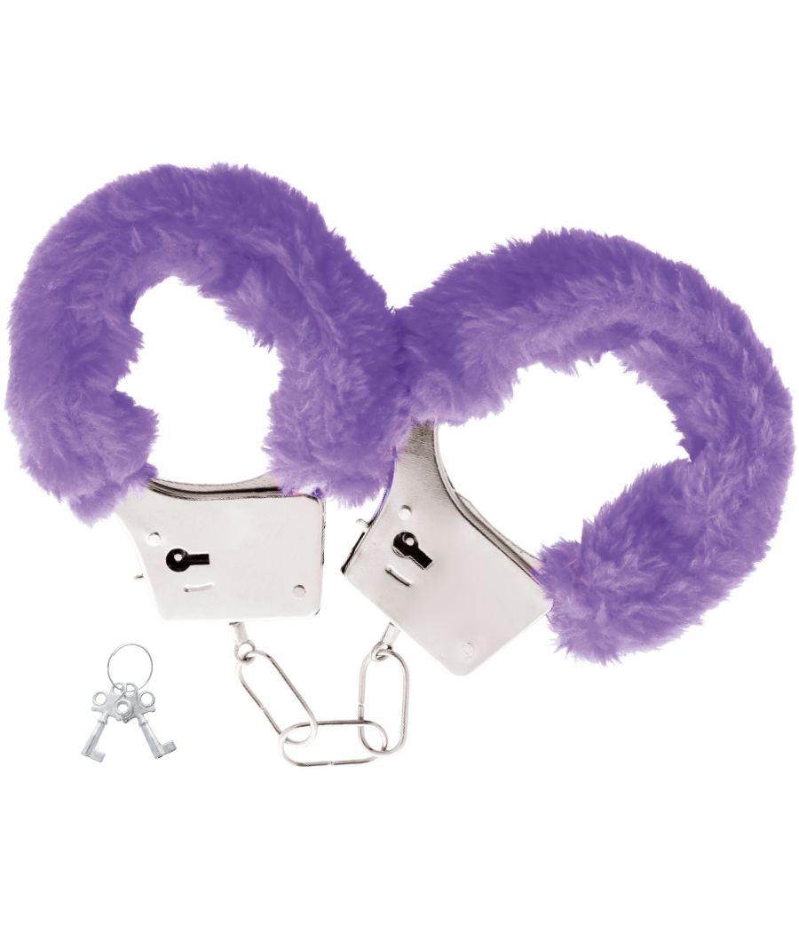 DARKNESS - LILAC LINED METAL HANDCUFFS