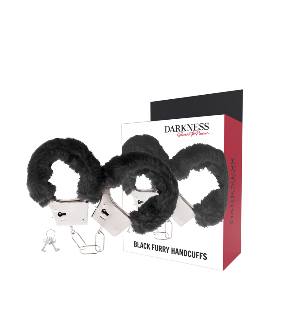 DARKNESS - MENOTTES EN MÉTAL DOUBLÉES NOIRES