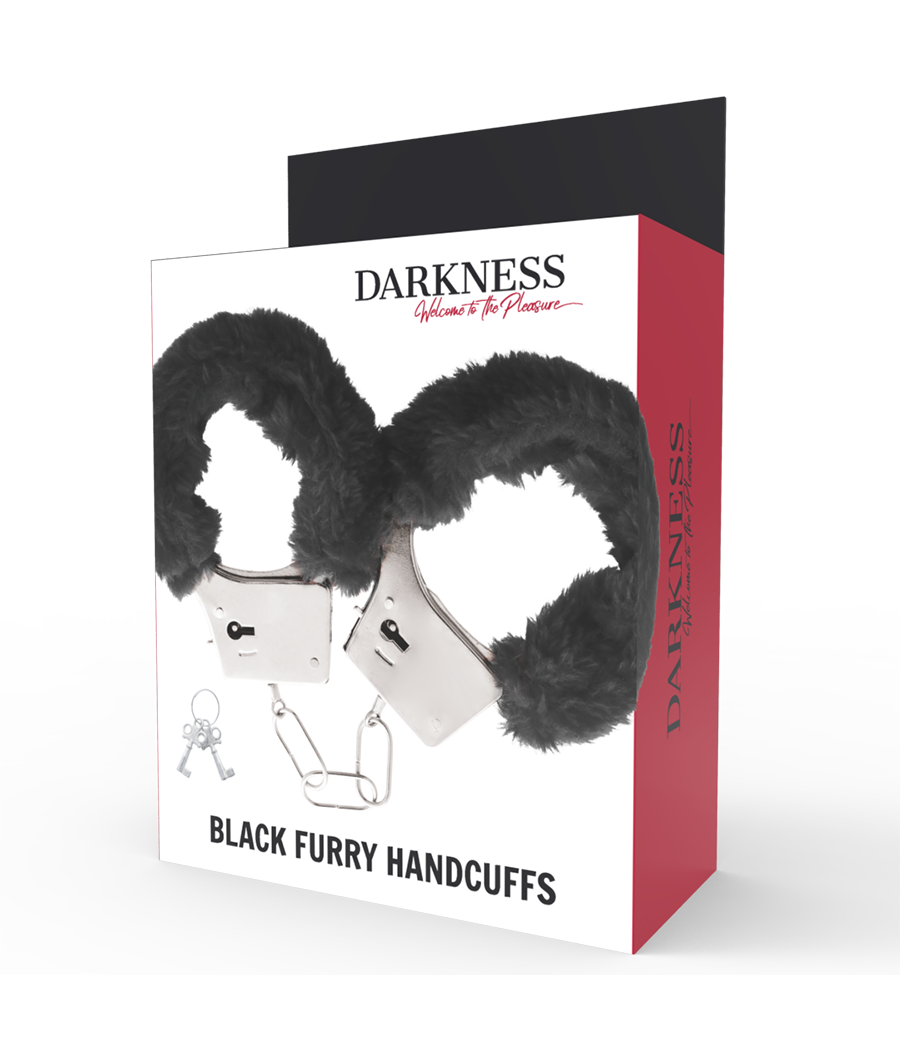DARKNESS - BLACK LINED METAL HANDCUFFS