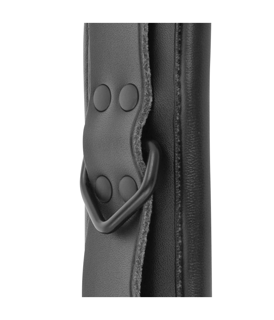 DARKNESS - ADJUSTABLE ANKLE HANDCUFFS BLACK LEATHER