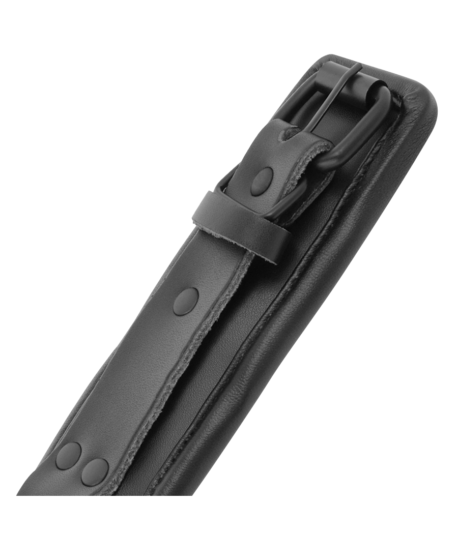 DARKNESS - VERSTELLBARE KNÖCHEL-HANDSCHELLEN AUS SCHWARZEM LEDER