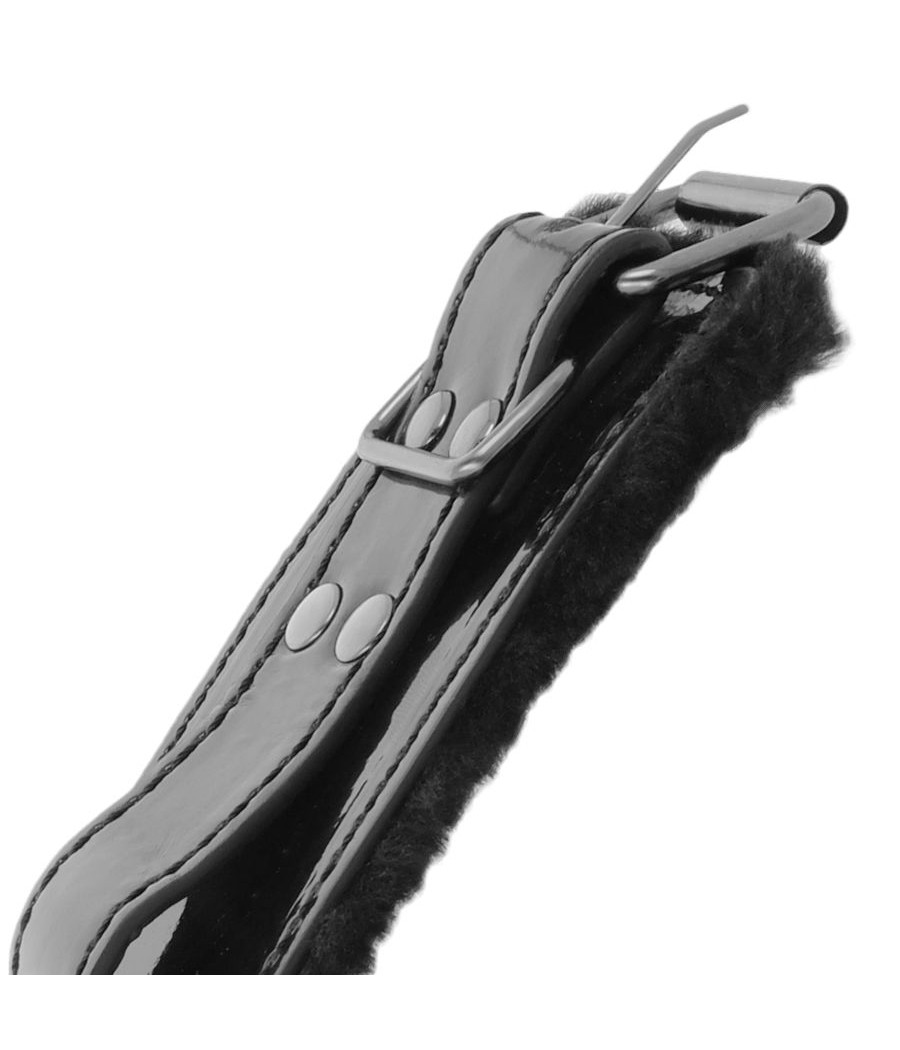 DARKNESS - ESPOSAS CUERO AJUSTABLES TOBILLOS NEGRO CON CANDADO