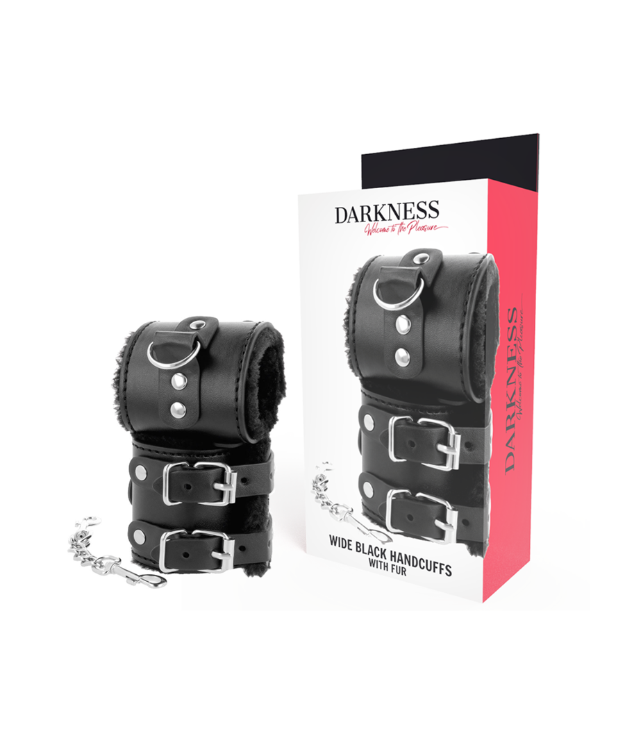 DARKNESS - ALGEMAS DE COURO AJUSTVEIS PRETAS COM FORRO